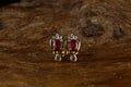 9ct Ruby and Diamond Earrings